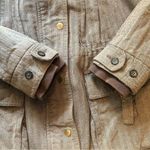 Free People Women’s Denim Full Zip Button Down Peacoat Multi-Pocket Jacket Sz 12 Photo 4