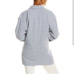 Madewell NWTs Larsen Relaxed Blue Blazer Linen Cotton size XL Boyfriend Photo 1