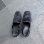 Unisa Vintage leather  black loafer with fur front and chunky block heel Photo 4