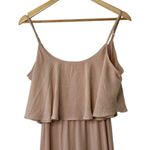 Show Me Your Mumu  Dusty Blush Crisp Caitlin Ruffle Maxi Bridesmaid Size Medium Photo 12