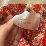 Kasia Ruffle Tiered Skirt Paisley Western Elastic Waist Mini Skirt Size Medium Red Photo 4