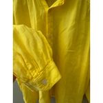 MOTHER Denim The Sunburst Voile Top in Primrose Yellow Button Front Size Small‎ Photo 7