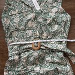 Luxology  Green Floral Sleeveless Jumpsuit - Size Large Photo 3