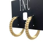 INC  raffia & CZ hoop earrings, NWT Photo 4