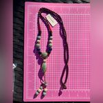 Tahari Elegant Beaded long y-drop Necklace with Blue and Brown Accents 36” Photo 8