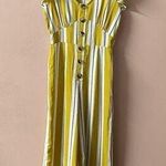 Sweet Wanderer Yellow & White Striped Jumpsuit Size S EUC Photo 0