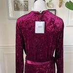 Glamorous NWT Curve Burgundy Crushed Velvet Wrap Dress $119 16 Photo 6