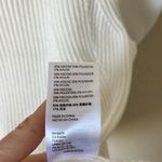 Maeve white ribbed puff shoulder short sleeve sweater Photo 7