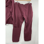 Eddie Bauer Womans  2 Pc Set Hoodie XL & Sweat Pants L Maroon Photo 4
