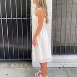 Madewell Classy White  eyelet ruffle midi dress sz 00 Photo 2