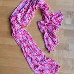 Butterfly Burnout Semi Sheer Scarf, Orange, White Orange Photo 14