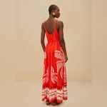 Farm Rio  Red Majestic Coconut Tree Maxi Dress S Photo 6