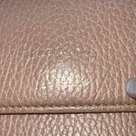 Gucci  Pebbled Calfskin Swing Continental Wallet Light Beige Baby Blue Interior Photo 12