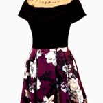 Betsy and Adam dress off the shoulder black body /top & floral skirt size 10 Photo 0
