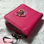 Juicy Couture Hot Pink Flash Love Mode Faux Leather Small Zip Around Wallet NEW Photo 3