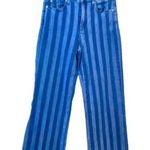 7 For All Mankind Alexa Striped High Rise Wide Leg Jeans Size 28 Photo 0