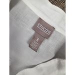 Chico's  White Linen Blend Lace Trim Cardigan Jacket Size 3 - XL 16/18 Photo 2