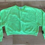 Danzy Design Studio Cropped Distressed Sweatshirt in Lime Green Size XS Photo 0