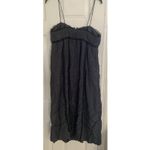 Ganni  midi Shiny tech strap Dress Size 42 Gray  Viscose Photo 2
