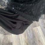 Heavily beaded black gown evening dress NWOT size 14 long sleeve formal mermaid Photo 10