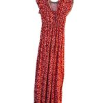 Women’s Red Floral Maxi Dress – Boho Chic & Summer Photo 1