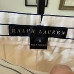 Vintage Ralph Lauren Black Label 100% Silk Stripe Ankle Trousers Pants 6 White Photo 6