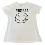 Nirvana  size large fits like a medium light pink short sleeve band T-shirt EUC Photo 0
