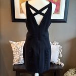 EXPRESS  Black V-Neck Criss Cross Sleeveless Mini Dress Size Large Photo 4