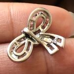Zales  Diamond Sterling Silver Bow Pendent Photo 3