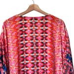 Tolani  Briyana Silk Tunic Blouse  Multi Print Flare Sleeve Boho Size M Photo 7