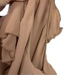 Know.One.Cares Strapless Ruffle Maxi Dress Nude High Slit Wedding Boho Fairy L Size L Photo 6