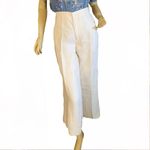 Ralph Lauren LAUREN  ECRU LINEN CROPPED WIDE LWG TROUSERS (8) Photo 2