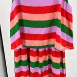 Peach Love California  striped romper spring summer medium shorts flowy festival Photo 5