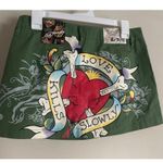 Ed Hardy  Mini Skirt Size M NWT Vintage Inspired Photo 1