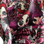 Custo Barcelona Vintage Y2K  Velvet Burnout Top Anime Psychedelic Size 2 Photo 7