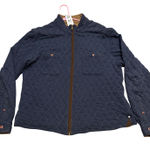 Tommy Bahama Jeans Quilted Snap Button Jacket Navy Blue Women's L Size L Photo 0