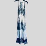NWOT Blue Silk Maxi Tie Dye Dress💥 Size M Photo 1