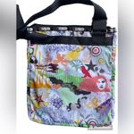 LeSportsac NWOT  printed crossbody with 3 pockets  in‎ multicolored music print Photo 4