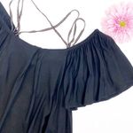 Pitusa Summer Nights Off Shoulder Strappy Mini Dress Swim Cover Black Multi Photo 7