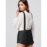 Free People NWT  Arlene Leather Romper in Black | Size S Photo 2