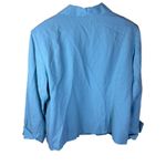 Coldwater Creek NWT Womens Blazer XL Silk Linen Blend Light Blue Open Office Photo 5