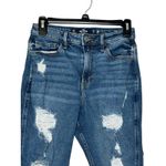 Hollister California Women Mom Jeans Curvy Hi-Rise Distressed Raw Hem Denim 26 Photo 1
