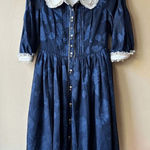 JEWELERY IN SUNRISE Lolita Classical Dress Navy with Seashell Print Size Small Blue Photo 0