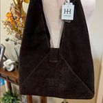 Haute Hippie  | Chocolate Brown Hobo Suede Bag Photo 4