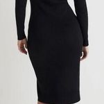 Madewell Long-Sleeve Knit Midi Dress in Black - Size XL Photo 1