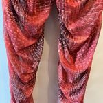 Pretty Little Thing  Orange Croc Mesh Bardot Ruched Jumpsuit Size 8 EUC Photo 11