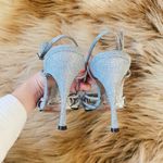 Dolce & Gabbana  Strappy Glitter Silver Slingback Sandals Heels Photo 6