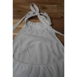 Moon River  Babydoll Halter Neck Blouse Top White Blue Size XS Photo 5