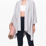 Lululemon Wrap Kimono Sweater Cover Up Grey One Size Long Sleeve Knit Ballet Photo 1