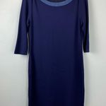 Tommy Hilfiger NEW  Navy Blue Kint Nautical Boatneck Shirt Dress Medium Photo 0